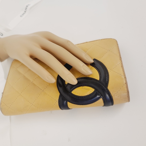 CHANEL Cambon Quilted Yen Light Brown Long Wallet - Picture 4 of 15